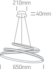 ONELight rippvalgusti LED Rings 63046A/W цена и информация | Люстры | kaup24.ee