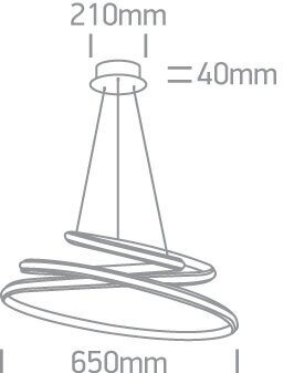 ONELight rippvalgusti LED Rings 63046A/W цена и информация | Rippvalgustid | kaup24.ee