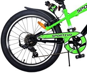Городской велосипед Volare Sportivo, 20 дюймов, 7 передач, зеленый цвет цена и информация | Велосипеды | kaup24.ee