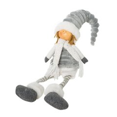 Декоративная новогодняя кукла 15 х 10 х 62 см белая цена и информация | Рождественские украшения | kaup24.ee