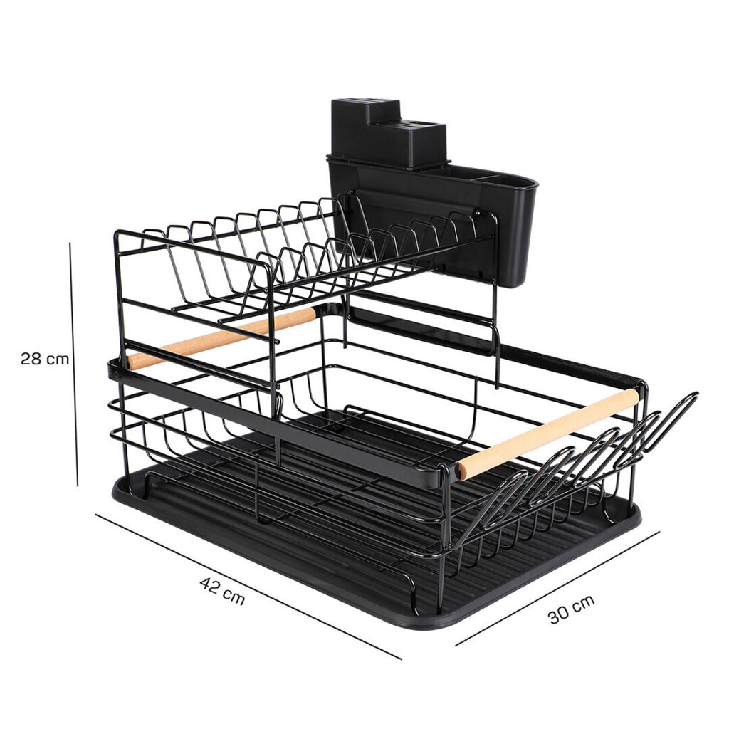 KingHoff nõudekuivatusrest, 42 x 30 x 28 cm цена и информация | Köögitarbed | kaup24.ee