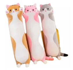 Плюшевая игрушка-подушка Кошка, розовая, 50 см цена и информация | Мягкие игрушки | kaup24.ee
