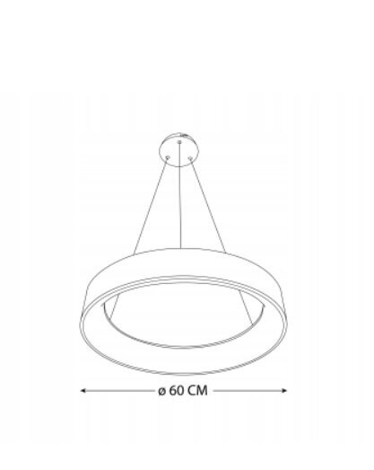 Ripplamp LED, ümmargune, 38 W цена и информация | Laelambid | kaup24.ee