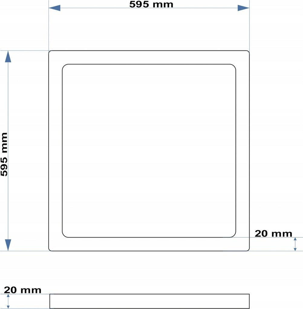 LED paneel DLED 60x60 50W hind ja info | Süvistatavad ja LED valgustid | kaup24.ee