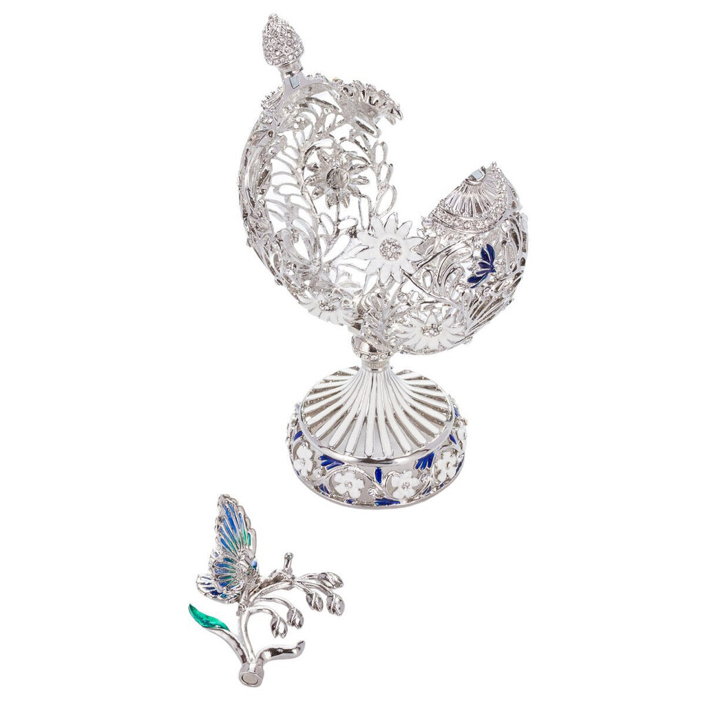 Fabergé stiilis nikerdatud muna lillede ja liblikatega hind ja info | Muud kingitused | kaup24.ee