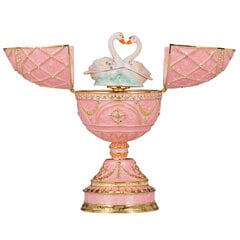 Fabergé stiilis muusikaline muna, ehtekarp kahe luigega hind ja info | Muud kingitused | kaup24.ee