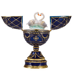Fabergé stiilis muusikaline muna, ehtekarp kahe luigega цена и информация | Другие оригинальные подарки | kaup24.ee