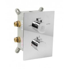 Термостатный смеситель для душа скрытого монтажа NERO/SENJA, 2 функции цена и информация | Смесители | kaup24.ee