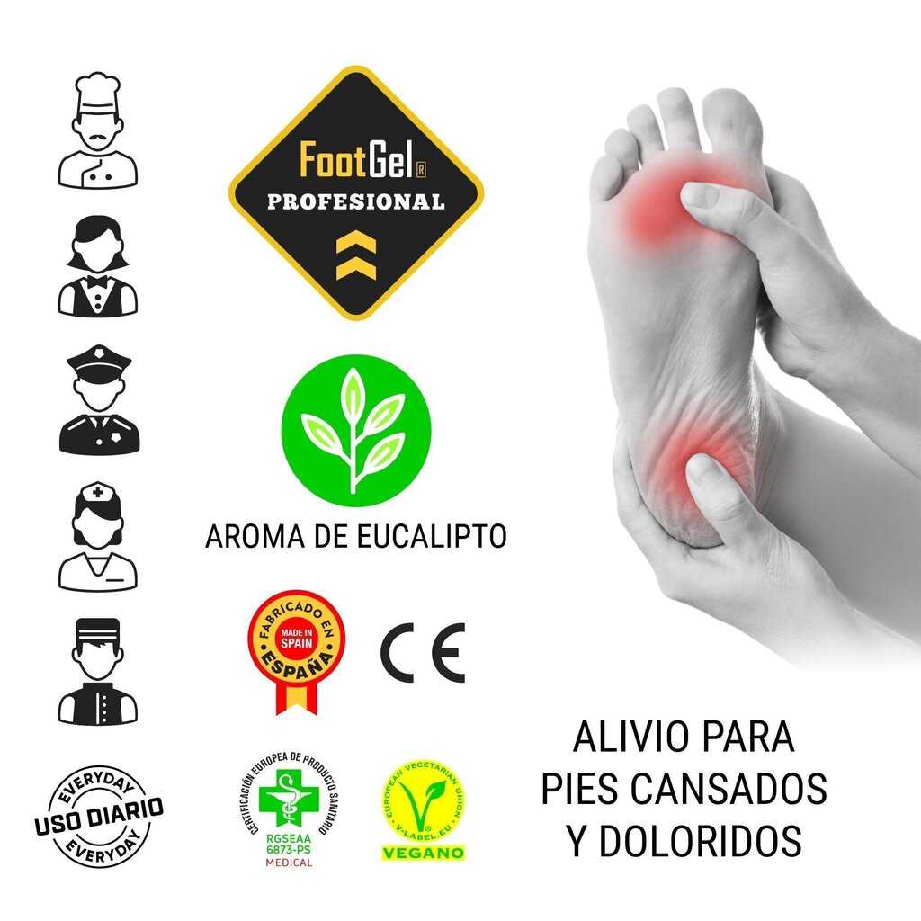 Sisetallad Footgel Profesional, suurus 39-42 hind ja info | Rõivaste ja jalatsite hooldus | kaup24.ee
