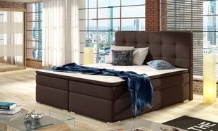 Кровать Inez с матрасом, 140x200 см, коричневая цена и информация | Кровати | kaup24.ee