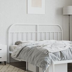 vidaXL metallist voodipeats, valge, 150 cm hind ja info | Voodid | kaup24.ee