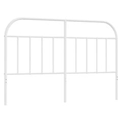 vidaXL metallist voodipeats, valge, 150 cm hind ja info | Voodid | kaup24.ee