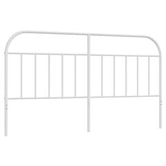 vidaXL metallist voodipeats, valge, 160 cm hind ja info | Voodid | kaup24.ee