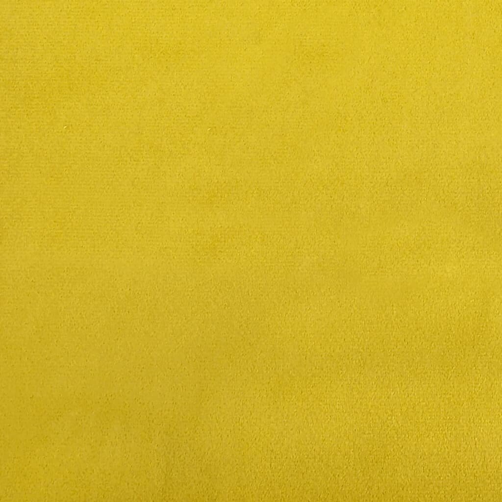 vidaXL päevavoodi, kollane, 100 x 200 cm, samet hind ja info | Voodid | kaup24.ee