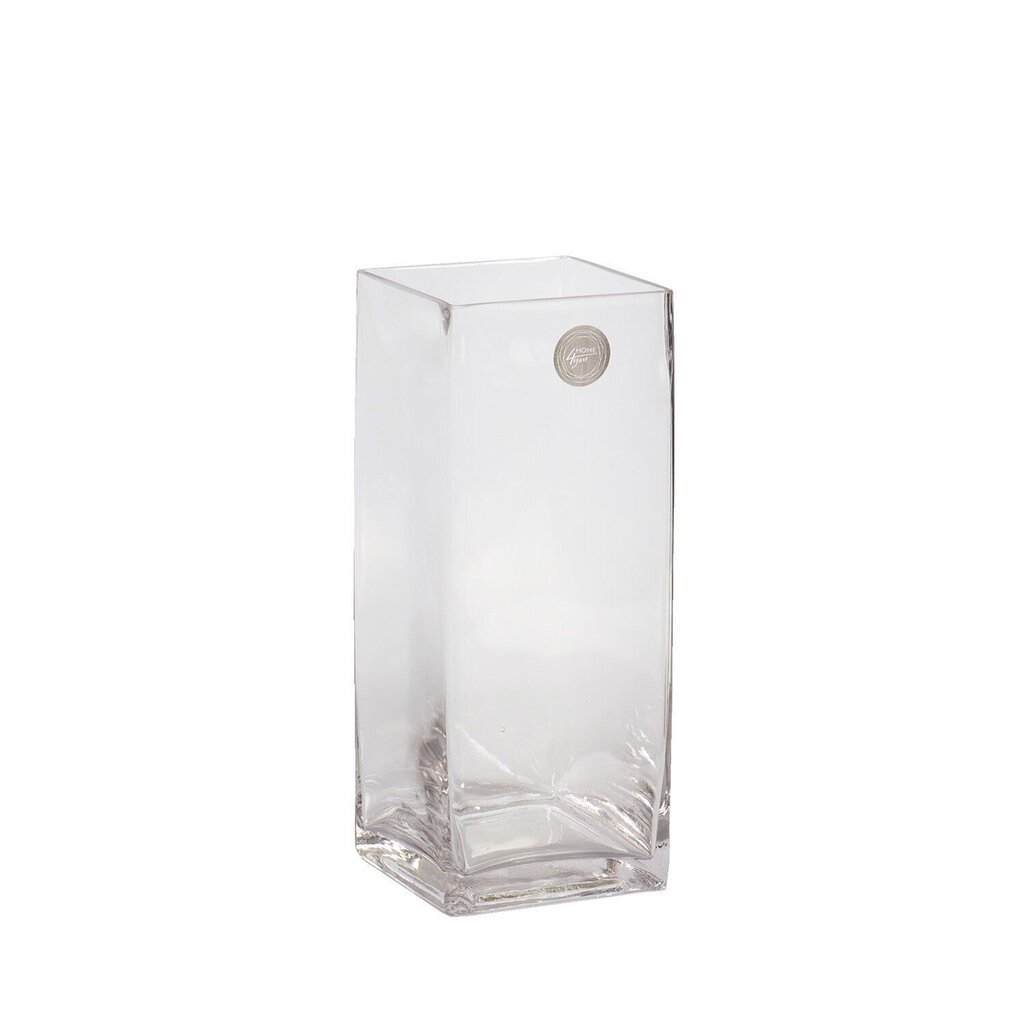 Vaas IN HOME 10x10xH25cm, läbipaistev klaas hind ja info | Vaasid | kaup24.ee
