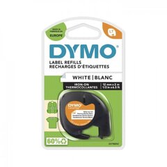 dymo оригинальный ленточный картридж, dymo, s0718850, черная печать/белая основа, 2 м, 12 мм, letratag цена и информация | Аксессуары для принтера | kaup24.ee