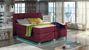 Кровать  Basilio LED, 160х200 см, красная цена и информация | Кровати | kaup24.ee