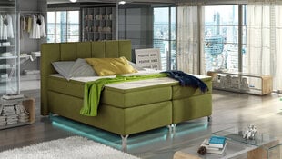 Кровать  Basilio LED, 160x200 см, зеленая цена и информация | Кровати | kaup24.ee
