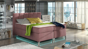 Кровать  Basilio LED, 180х200 см, розовая цена и информация | Кровати | kaup24.ee