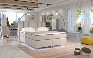 Кровать  Basilio LED, 180х200 см, бежевая цена и информация | Кровати | kaup24.ee