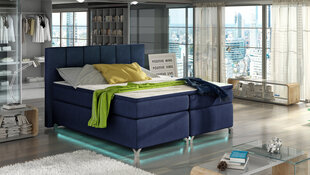 Кровать  Basilio LED, 140х200 см, синяя цена и информация | Кровати | kaup24.ee