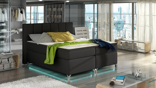 Кровать  Basilio LED, 180х200 см, черный цена и информация | Кровати | kaup24.ee