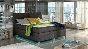 Кровать  Basilio LED, 180х200 см, серая цена и информация | Кровати | kaup24.ee