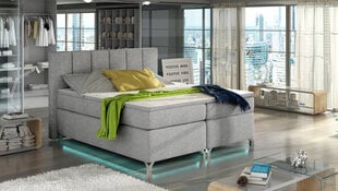 Кровать  Basilio LED, 160х200 см, серая цена и информация | Кровати | kaup24.ee