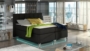 Кровать  Basilio LED, 160х200 см, черный цена и информация | Кровати | kaup24.ee