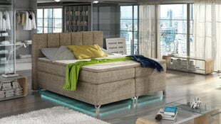 Кровать  Basilio LED, 160х200 см, бежевый цена и информация | Кровати | kaup24.ee