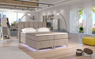 Кровать  Basilio LED, 140х200 см, бежевая цена и информация | Кровати | kaup24.ee