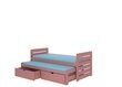 Lastevoodi ADRK Furniture Tomi, 90x200 cm, roosa hind ja info | Lastevoodid | kaup24.ee