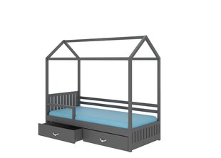 Кровать ADRK Furniture Rose 90x200 см с боковой защитой, серая цена и информация | Детские кровати | kaup24.ee