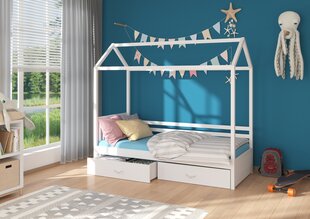 Кровать ADRK Furniture Rose 90x200 см, белая цена и информация | Детские кровати | kaup24.ee