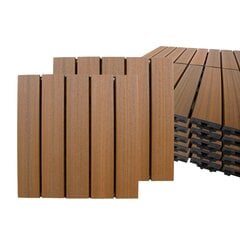 Terrassiplaat 30x30x2,2cm, 22tk/2m², WPC pruun hind ja info | Põrandaplaadid | kaup24.ee