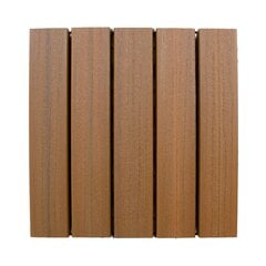 Terrassiplaat 30x30x2,2cm, 22tk/2m², WPC pruun hind ja info | Põrandaplaadid | kaup24.ee