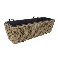 Rõdu lillekast Wicker 60x19x18cm hind ja info | Dekoratiivsed lillepotid | kaup24.ee