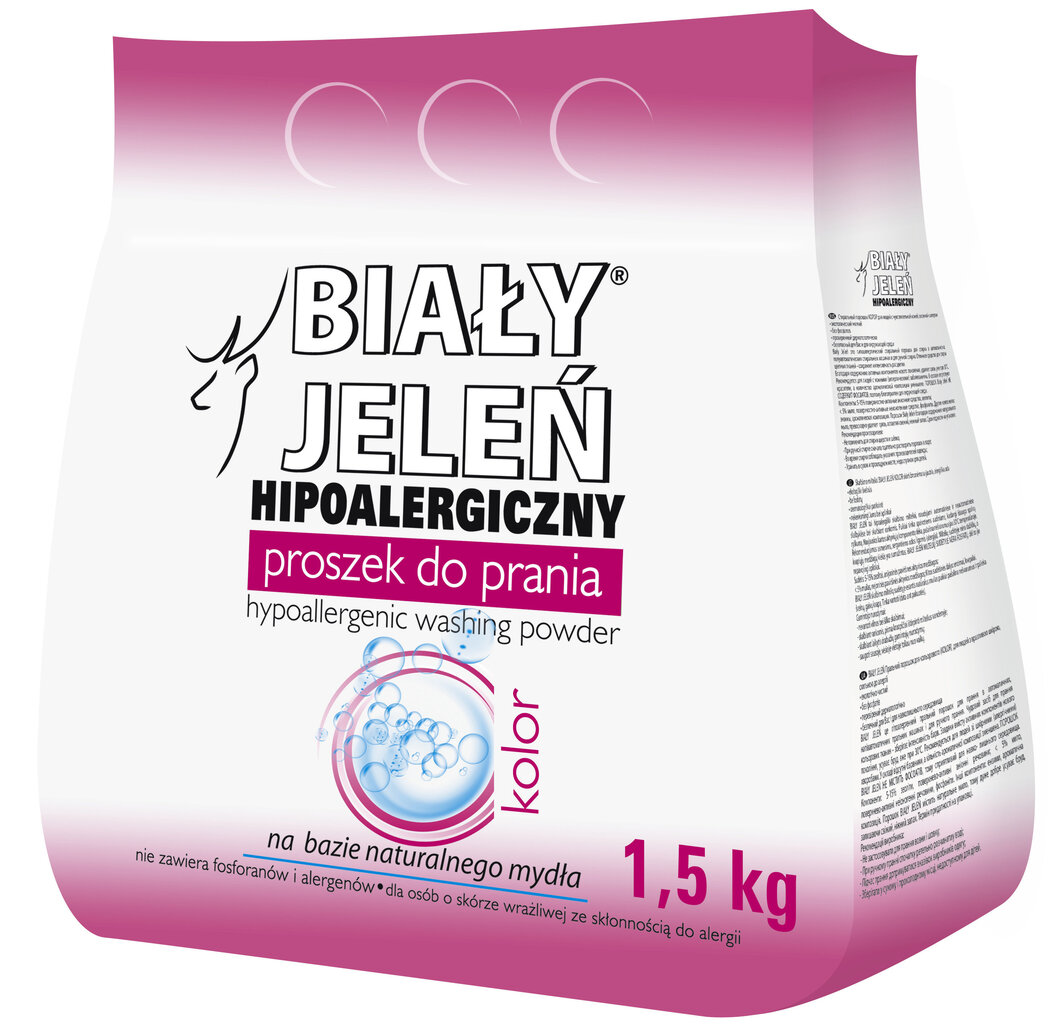 Pesupulber Bialy Jelen Kolor 1,5 kg цена и информация | Pesuvahendid | kaup24.ee