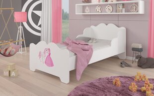 Lastevoodi ADRK Furniture Ximena Princess and horse, 80x160 cm, valge цена и информация | Детские кровати | kaup24.ee