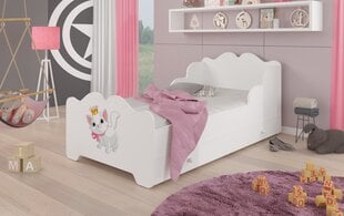 Lastevoodi ADRK Furniture Ximena Cat, 70x140 cm, valge цена и информация | Детские кровати | kaup24.ee