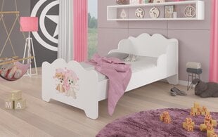 Lastevoodi ADRK Furniture Ximena two dogs, 70x140 cm, valge цена и информация | Детские кровати | kaup24.ee