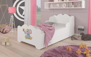 Lastevoodi ADRK Furniture Ximena Elephant, 80x160 cm, valge цена и информация | Детские кровати | kaup24.ee