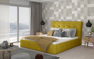 Кровать Inge 200х200 см, желтый цвет цена и информация | Кровати | kaup24.ee