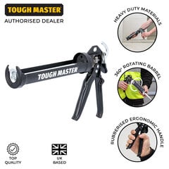 Клеевой пистолет Caulking Gun с поворотной рамой для нанесения клея и герметика Tough Master® цена и информация | Механические инструменты | kaup24.ee