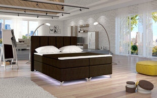 Кровать  Basilio LED, 180х200 см, коричневая цена и информация | Кровати | kaup24.ee