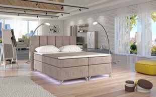 Кровать  Basilio LED, 180х200 см, бежевая цена и информация | Кровати | kaup24.ee