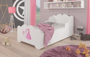 Lastevoodi ADRK Furniture Ximena Princess and horse, 80x160 cm, valge цена и информация | Детские кровати | kaup24.ee