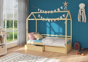 Кровать ADRK Furniture Rose 90x200 см, коричневая цена и информация | Детские кровати | kaup24.ee