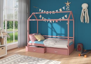 Кровать ADRK Furniture Rose 90x200 см, розовая цена и информация | Детские кровати | kaup24.ee