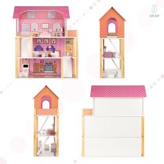 Деревянный кукольный дом Lulilo Tulipo 70cм цена и информация | Игрушки для девочек | kaup24.ee
